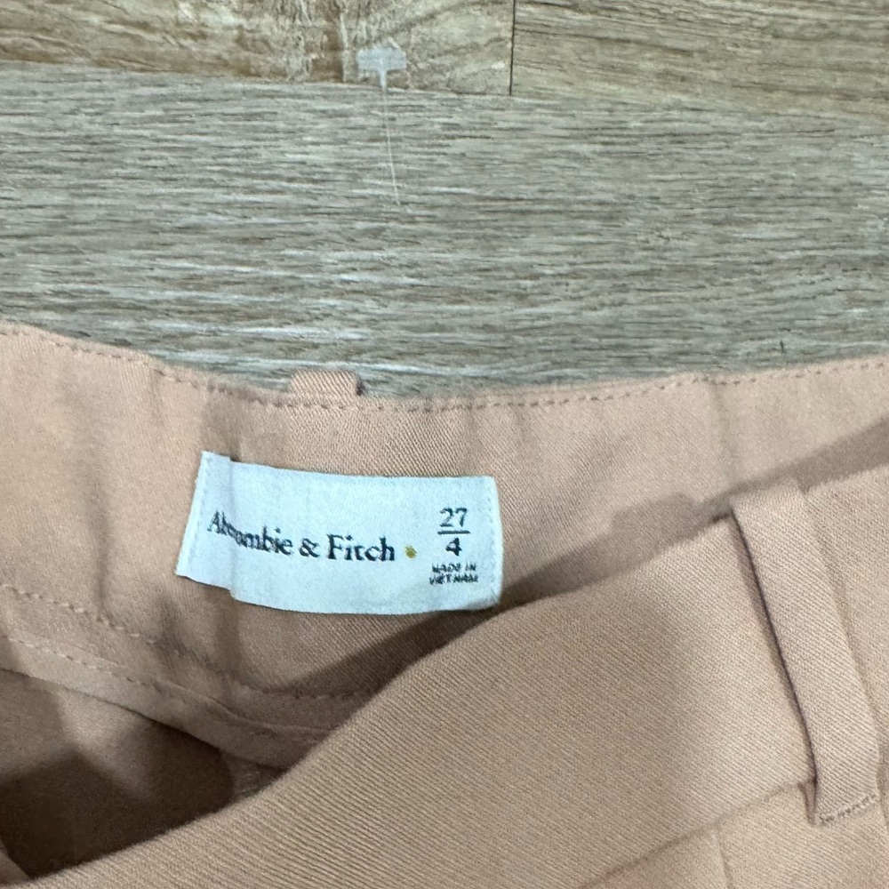 Abercrombie A&F Sloane Tailored Pant Trousers Tan Size 4/27 NWOT - Picture 5 of 7